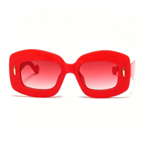 Óculos de Sol Quadrado Vermelho Oversize