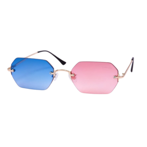 Óculos de Sol Sem Aro Lentes Coloridas Diferentes