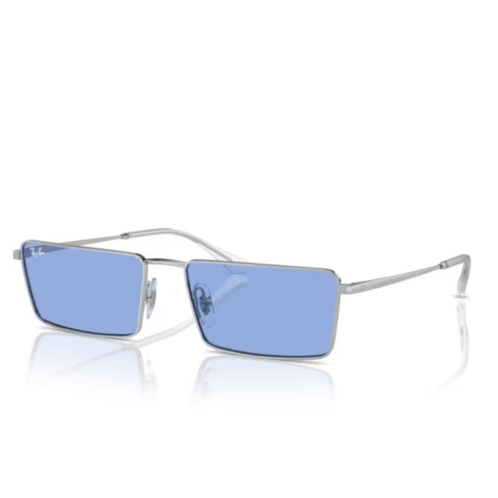Óculos de Sol Retangular Azul — Ray-Ban RB3741 - Imagem 2