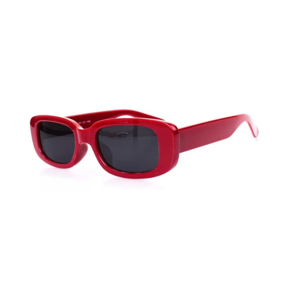 Óculos de Sol Retangular Vermelho - Imagem 2