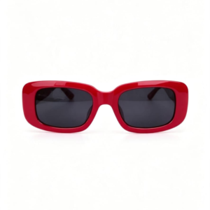 Óculos de Sol Retangular Vermelho