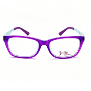 Óculos Feminino/Juvenil Retangular Roxo com Detalhes Florais Jolie by Fórmula