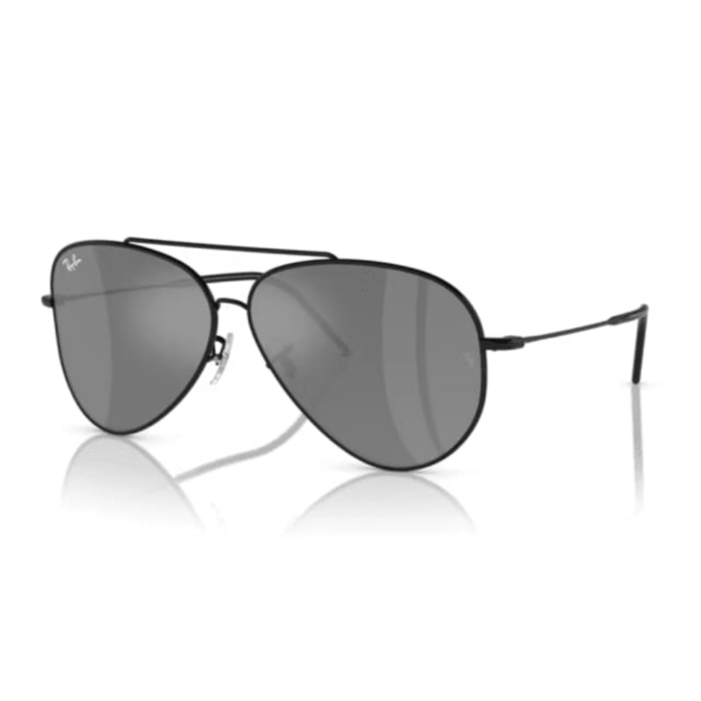 Óculos de Sol Aviador Preto Espelhado — Ray-Ban RB3689 Aviador - Imagem 2