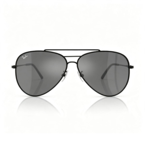 Óculos de Sol Aviador Preto Espelhado — Ray-Ban RB3689 Aviador