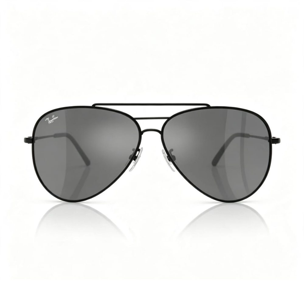 Óculos de Sol Aviador Preto Espelhado — Ray-Ban RB3689 Aviador