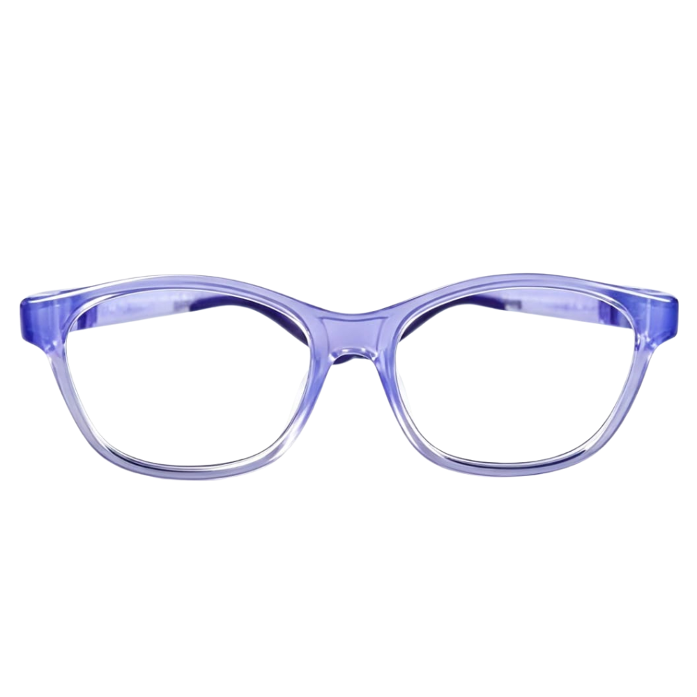 Óculos infantil Retangular Suave Lilás Transparente